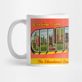 Greetings from Columbia, Missouri - Vintage Large Letter Postcard Mug